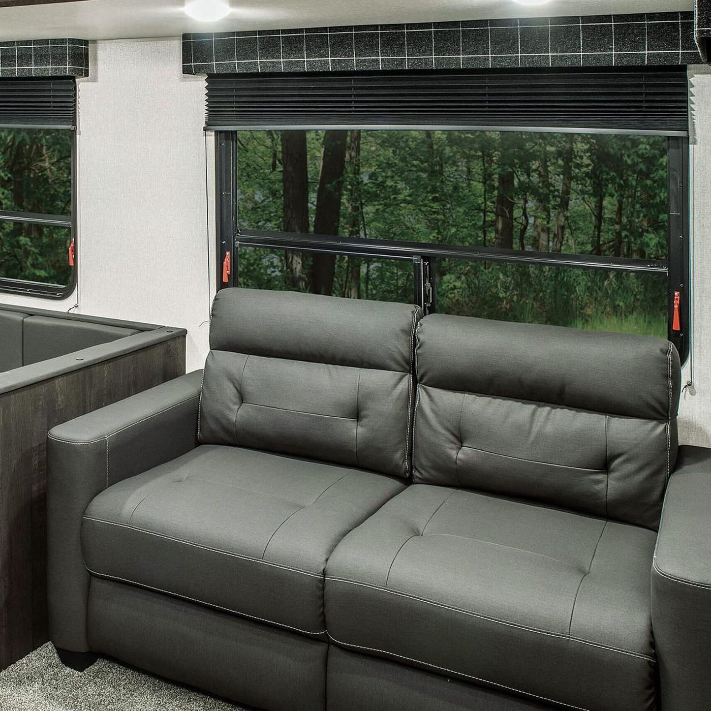 NOVINO RV Blinds for Camper Window, Pleated Shade 50inW x 38inH, Black